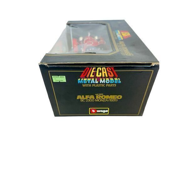 Burago 1/18 Scale Diecast Cod.3014 Alfa Romeo 8C 2300 Monza 1931 Red Vintage - Picture 3 of 11